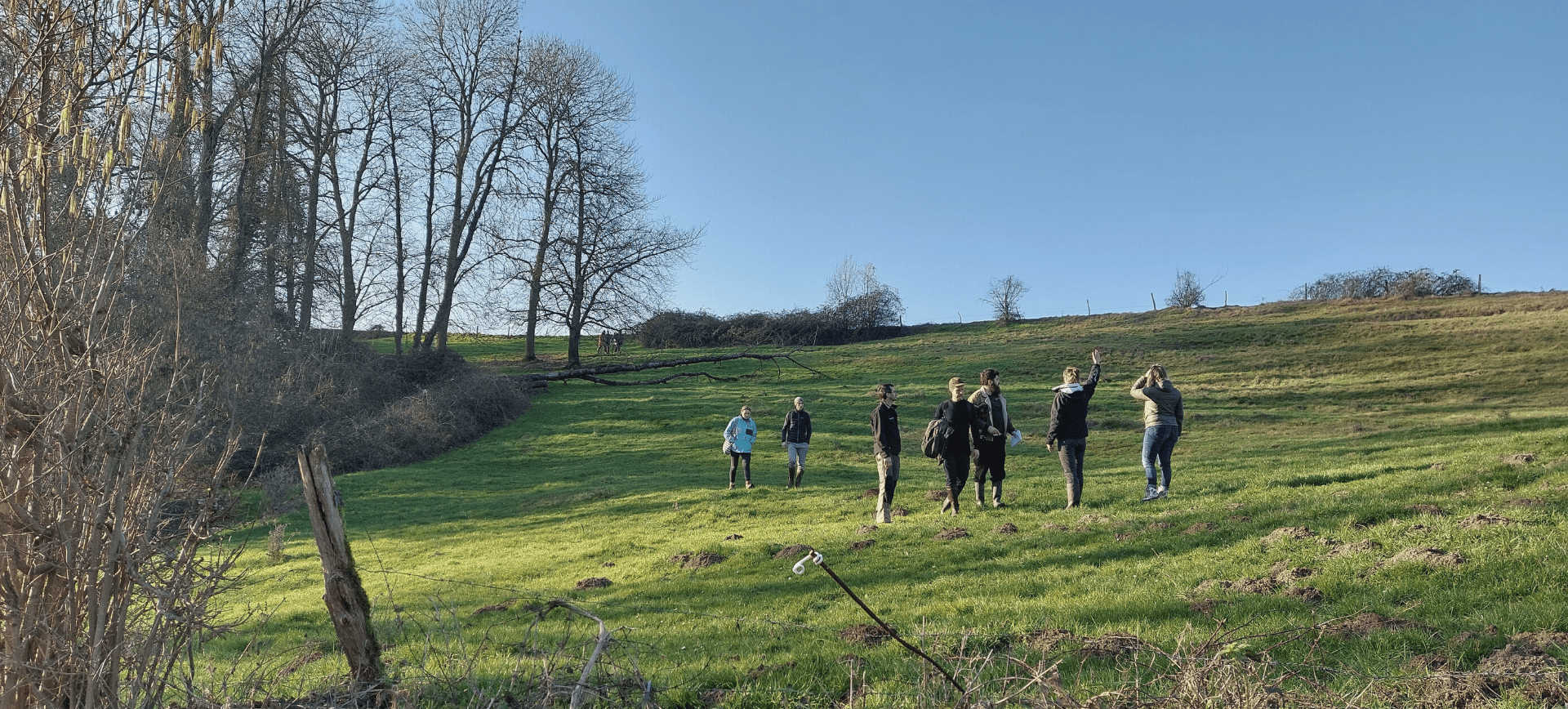 groupe dans un champ