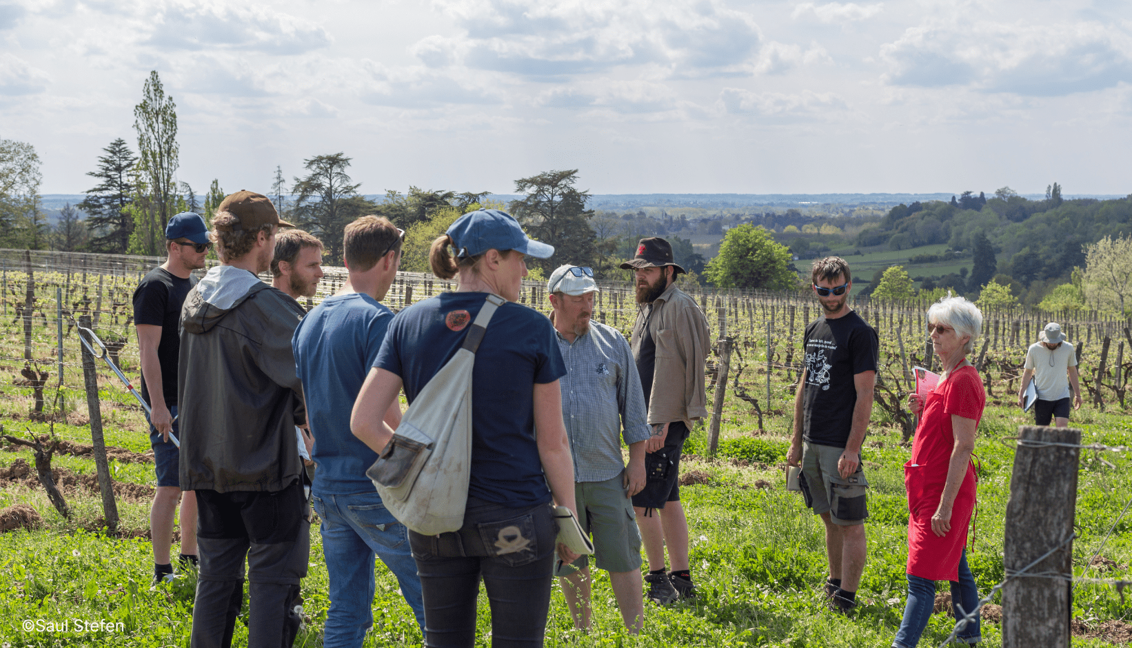 Les apprenants sur le terrain lors de la semaine 7 en Gironde.