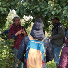 Visite de terrain pour la deuxième semaine de formation de l'EFA en Normandie.