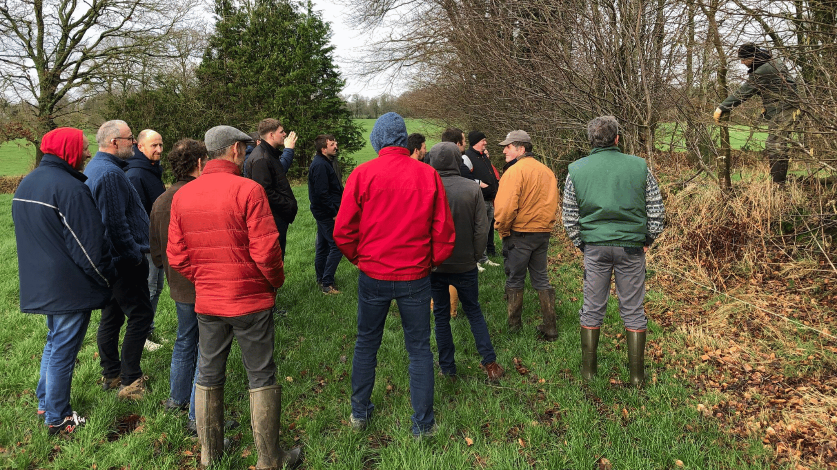 Groupe en formation sur le fourrage ligneux.