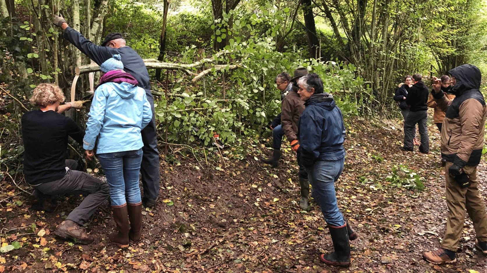 Groupe en formation sur la trogne.