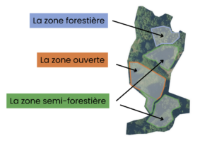 Schéma présentant les trois zones de l'EPL du Robert