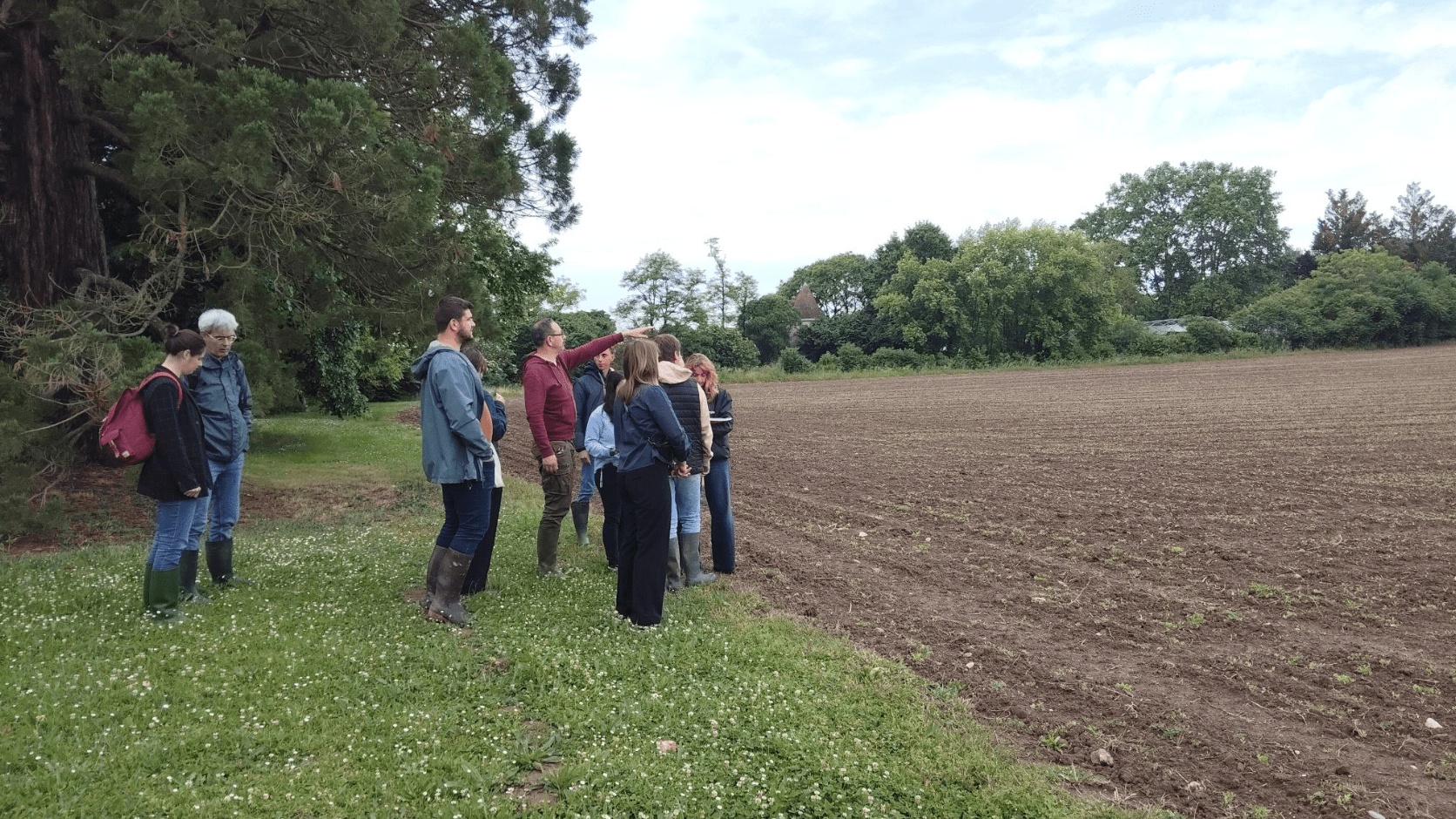 Groupe lors d'une visite terrain