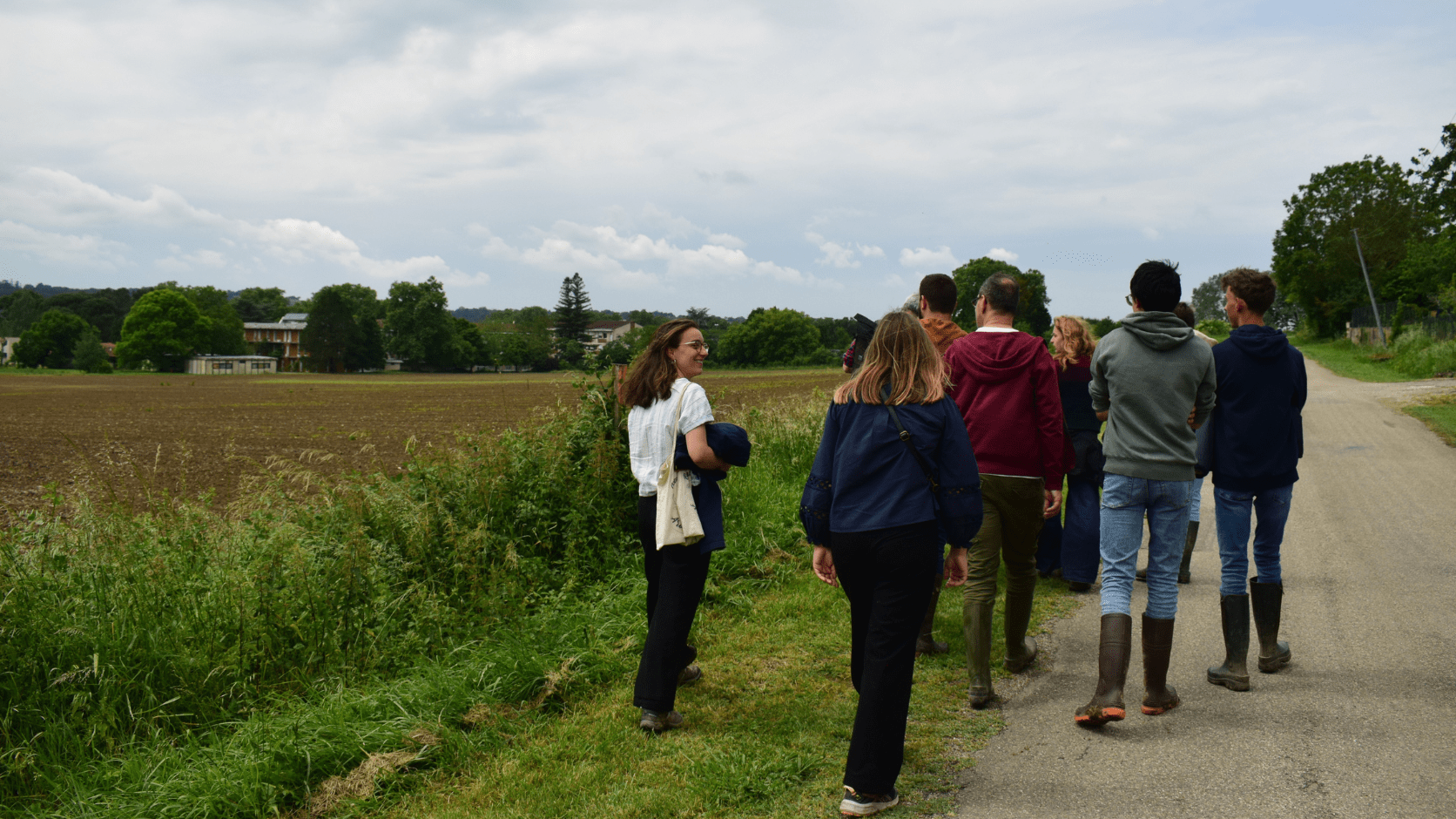 Groupe lors d'une visite terrain