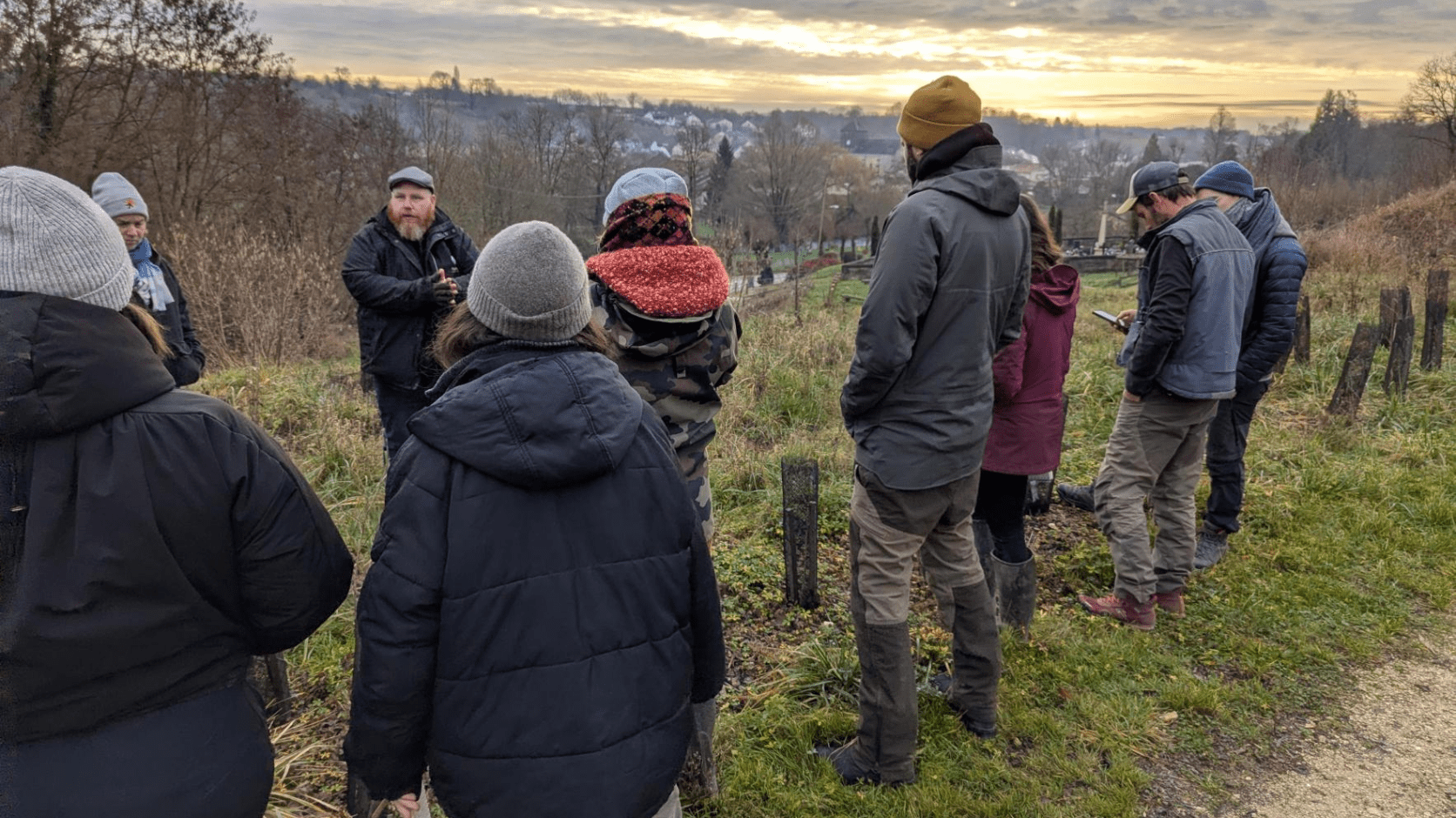 Groupe en visite de ferme