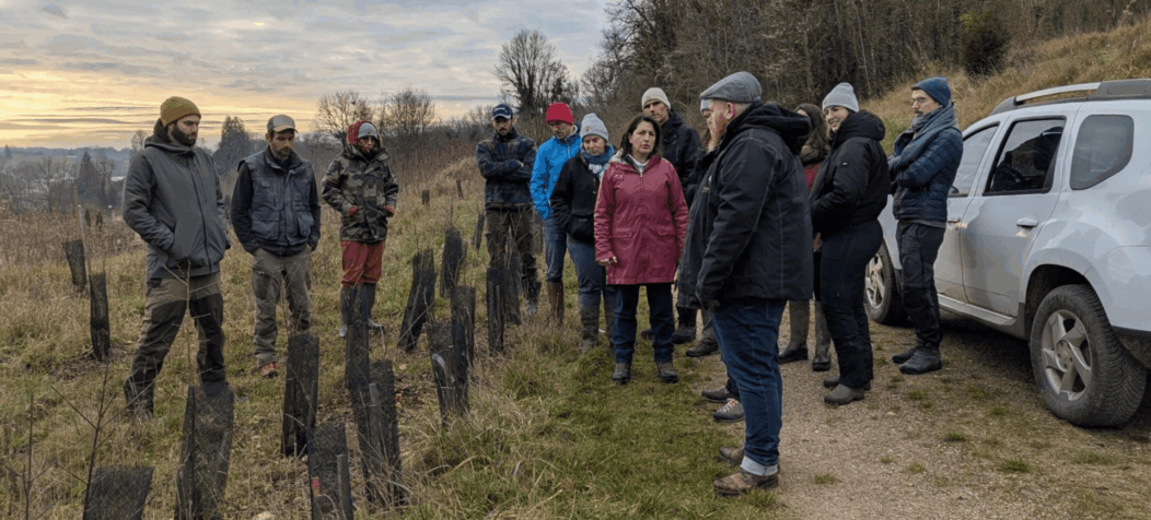 Groupe sur le terrain