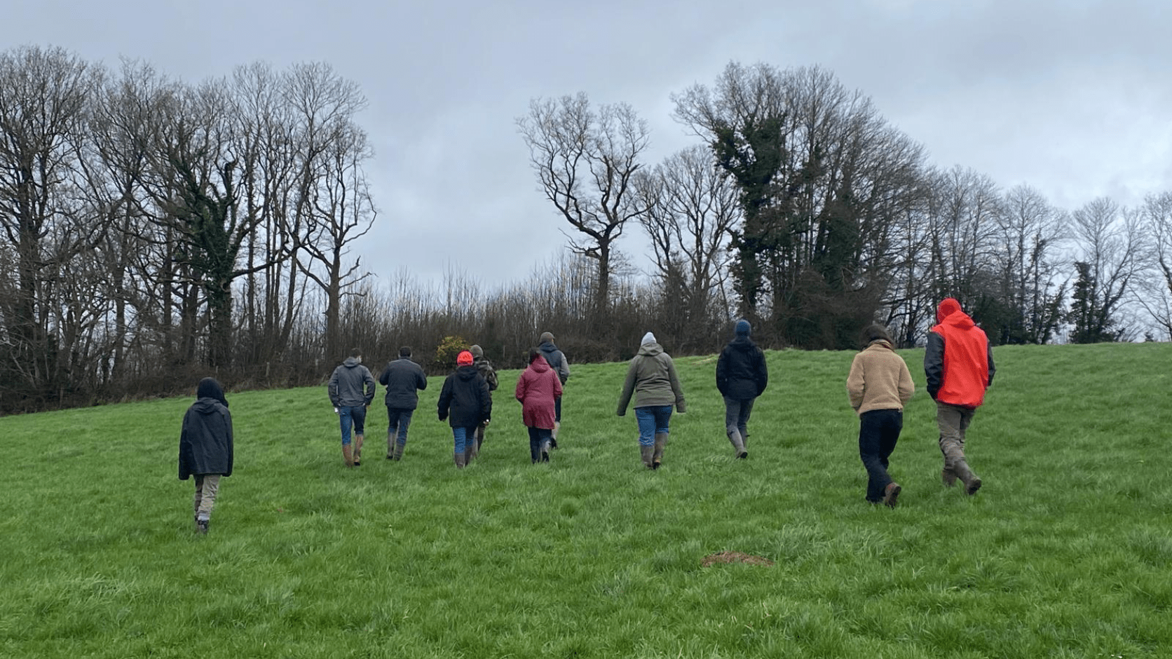 Groupe dans un champ